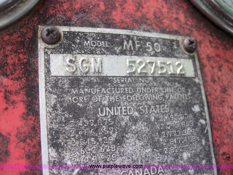 image for item 2037 Massey-Ferguson 50 tractor with front end loader and mower