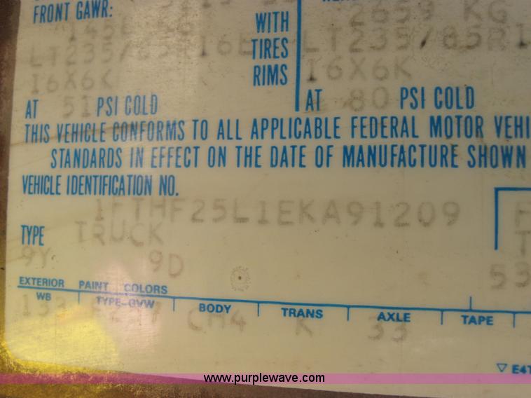 image for item 2040 1984 Ford F250 pickup truck