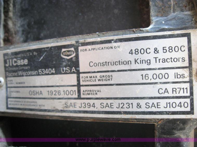 image for item 2195 1977 Case 480C backhoe