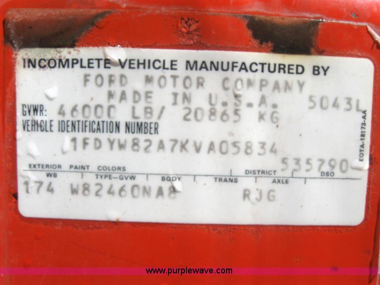 image for item 2196 1989 Ford Conventional LNT800F dump truck