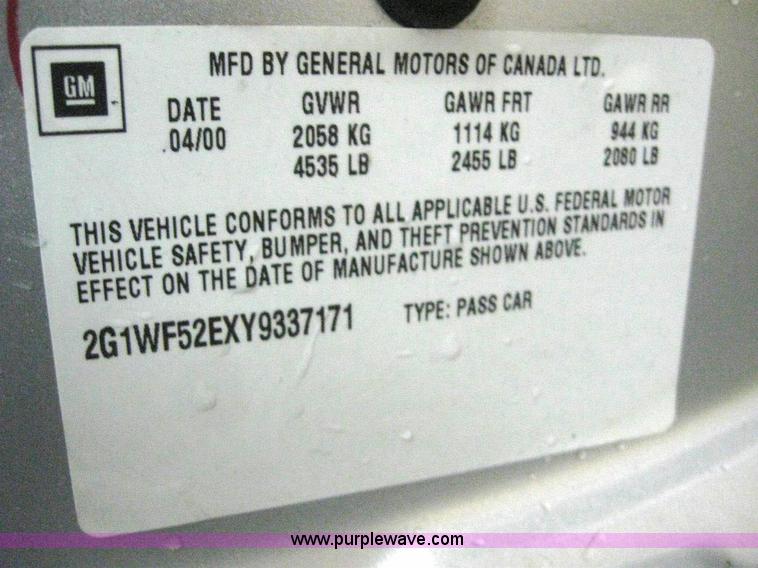 image for item 6999 2000 Chevrolet Impala