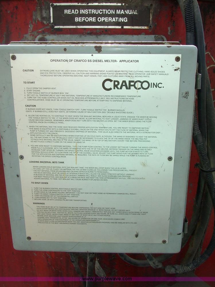 image for item 7113 1997 Craft Co SS125 crack seal machine