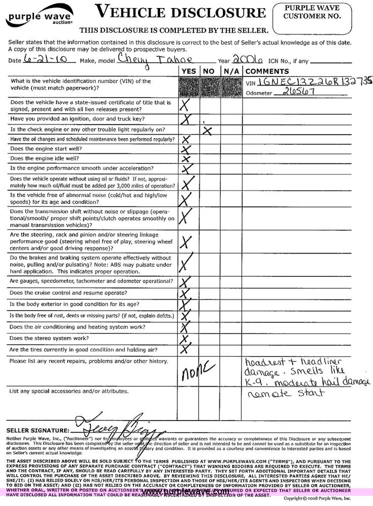 image for item 1000 2006 Chevrolet Tahoe C1500