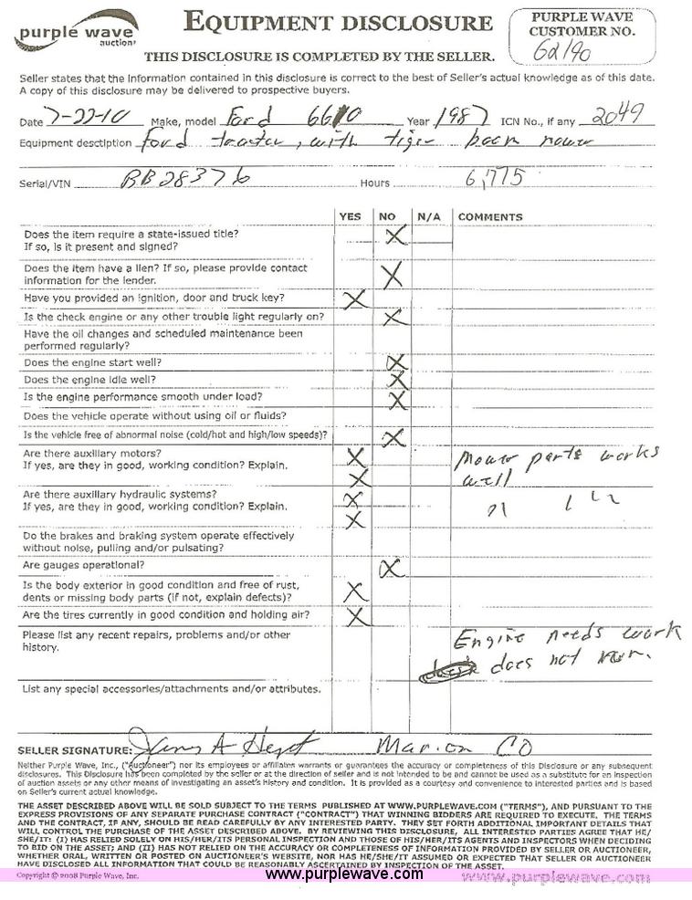 image for item 2049 Tiger Special 6620 with 52" side mower