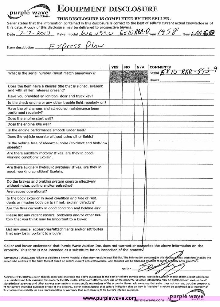 image for item 6587 Wausau 10' express plow