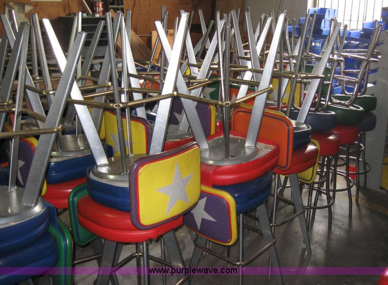 image for item 2091 (36) upholstered bar stools with backs