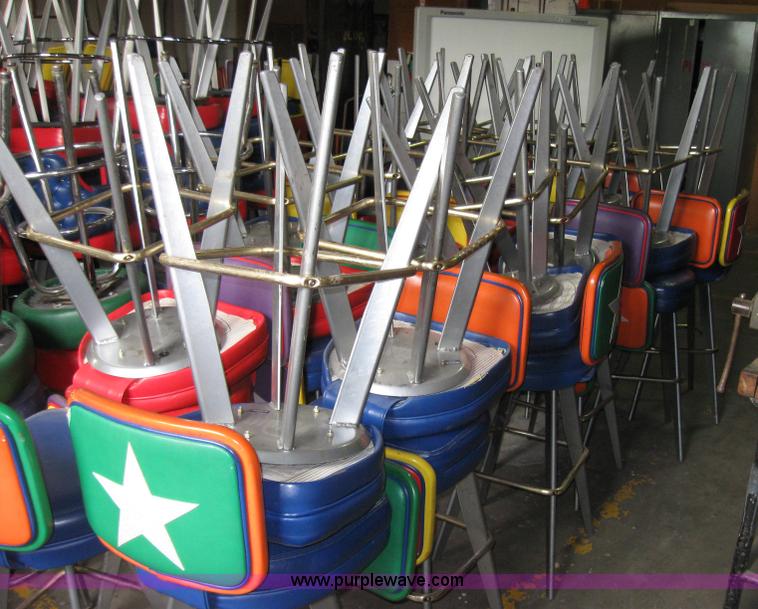 image for item 2091 (36) upholstered bar stools with backs