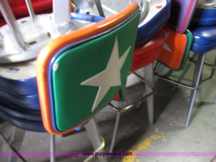 image for item 2091 (36) upholstered bar stools with backs