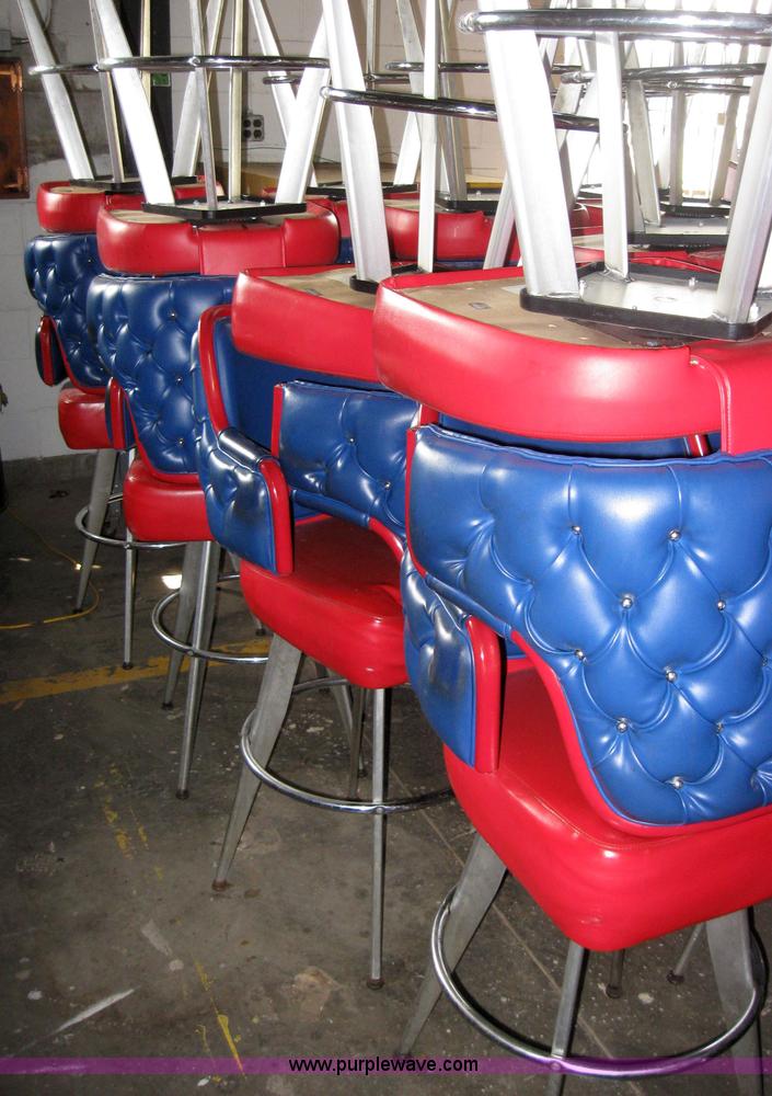 image for item 2092 (40) upholstered bar stools with backs