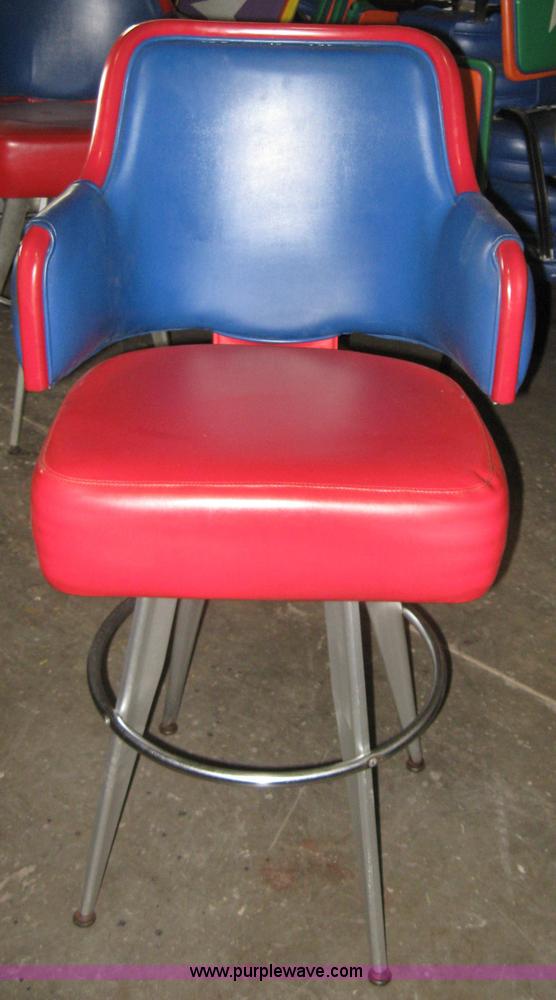 image for item 2092 (40) upholstered bar stools with backs