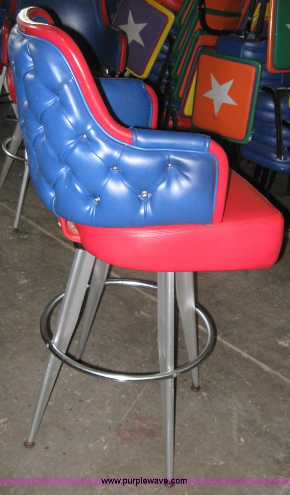 image for item 2092 (40) upholstered bar stools with backs