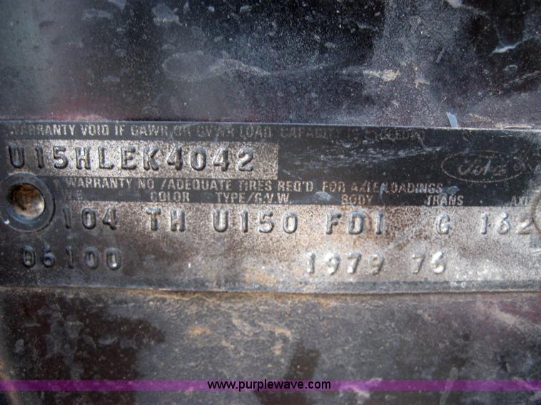 image for item 2224 1979 Ford Bronco Ranger XLT