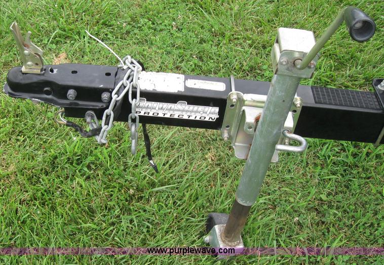 image for item 7049 Sun Tracker 18' bass buggy pontoon boat with trailer