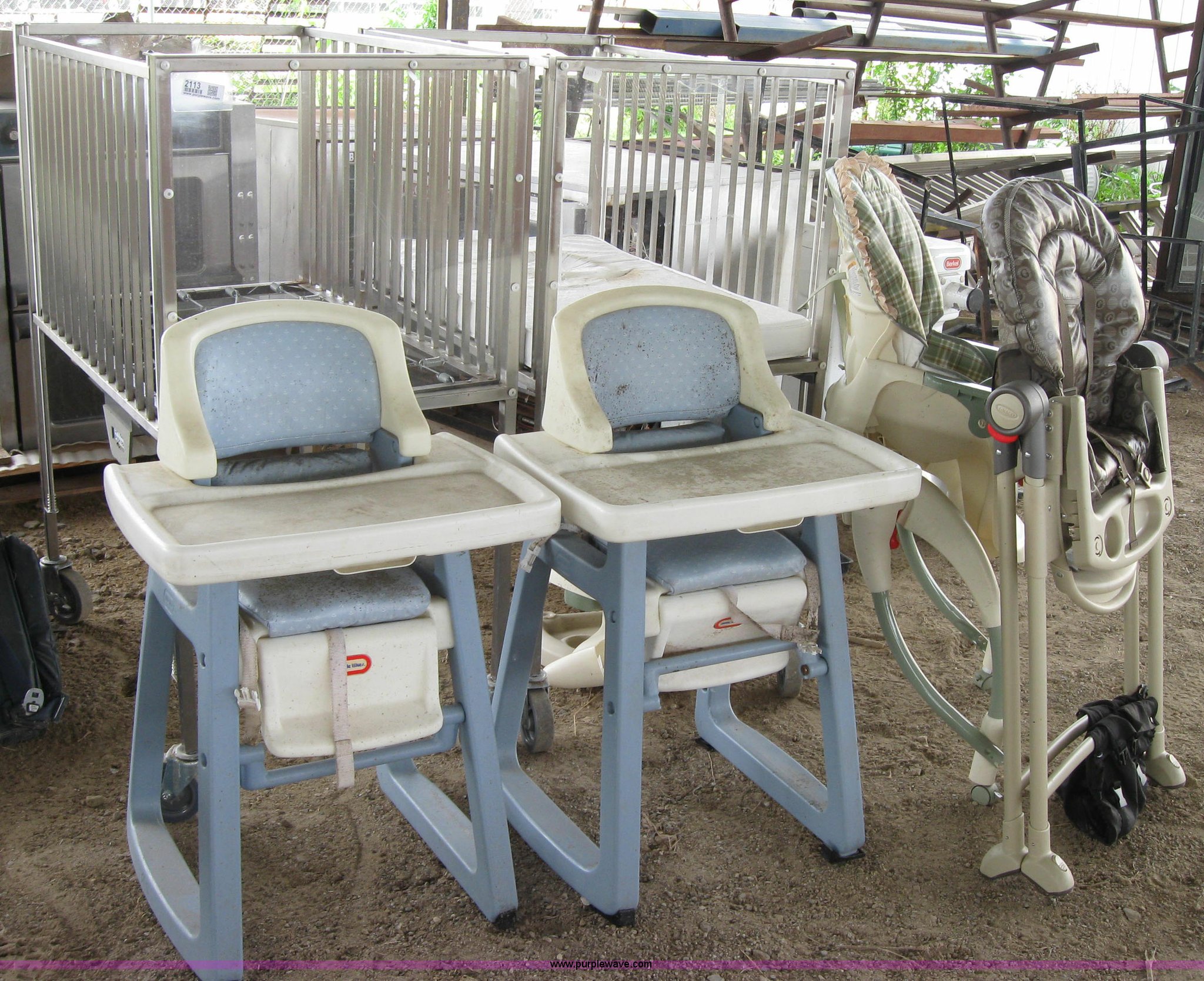 (2) cribs on casters in Ft. Riley, KS Item 2113 sold Purple Wave