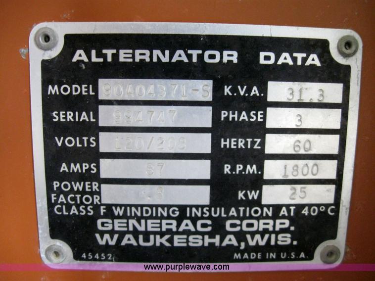 image for item 2281 Generac 90A04371-5 generator with transfer switch