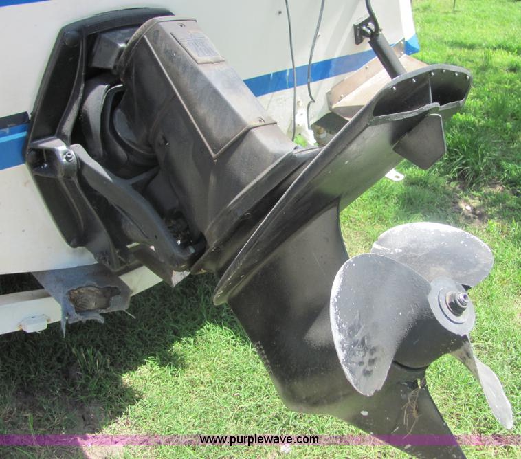 image for item 4616 1976 Glastron 25' cabin cruiser boat with trailer