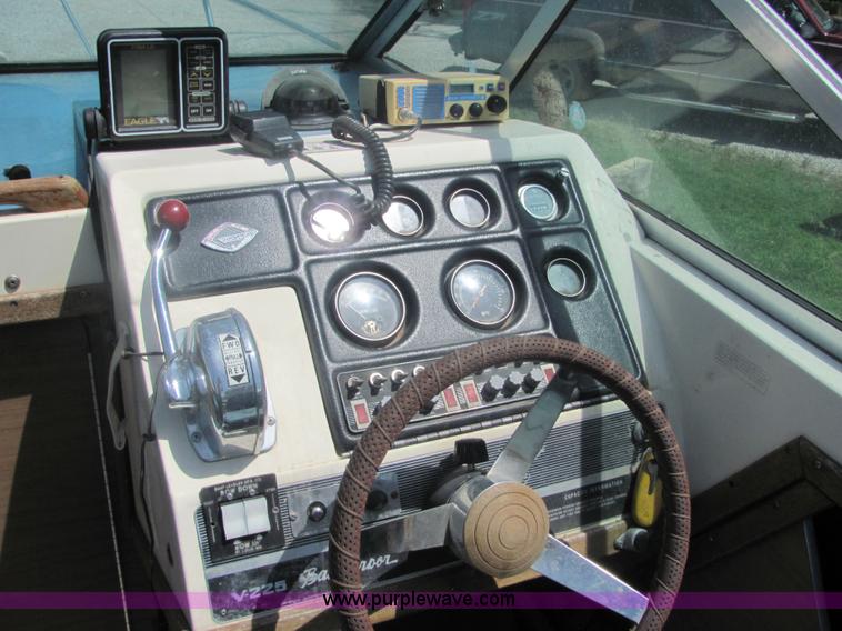 image for item 4616 1976 Glastron 25' cabin cruiser boat with trailer