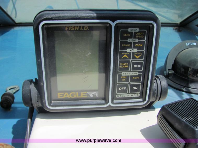 image for item 4616 1976 Glastron 25' cabin cruiser boat with trailer