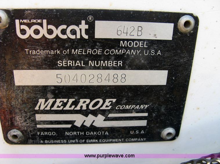 image for item 5036 1989 Bobcat 642B skid steer