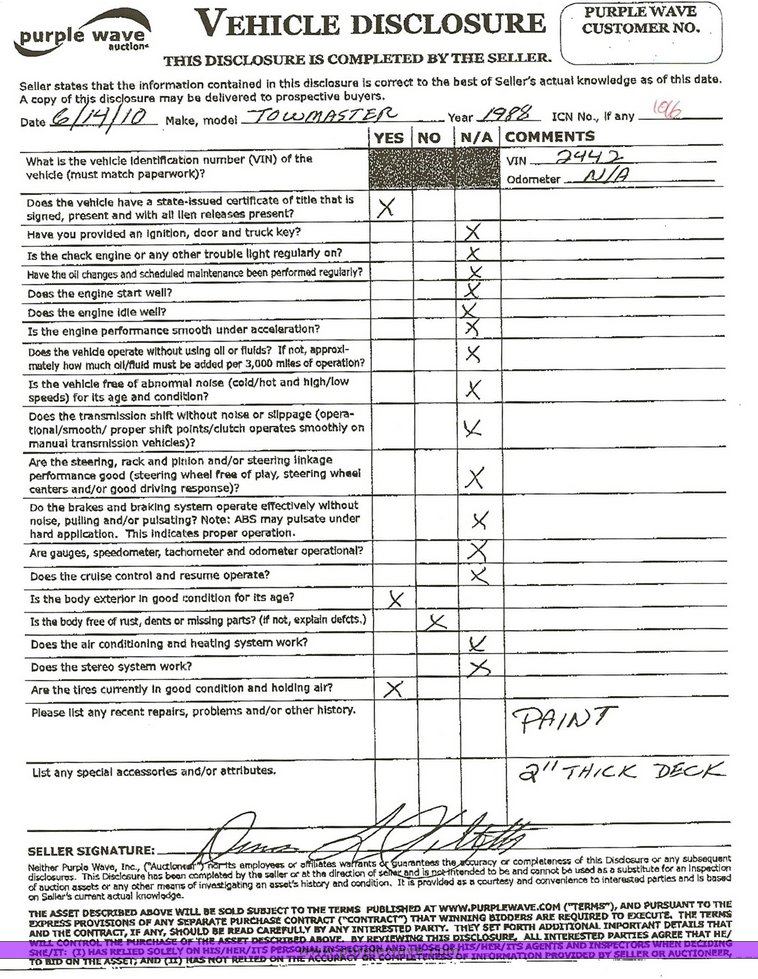 image for item 1016 1988 Towmaster 10 ton trailer