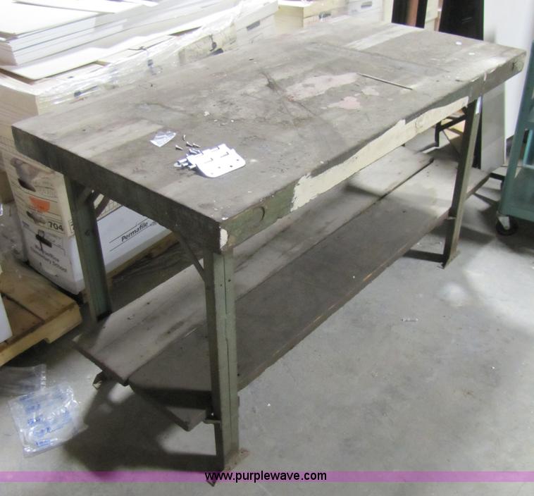 image for item 3547 Wood top work bench