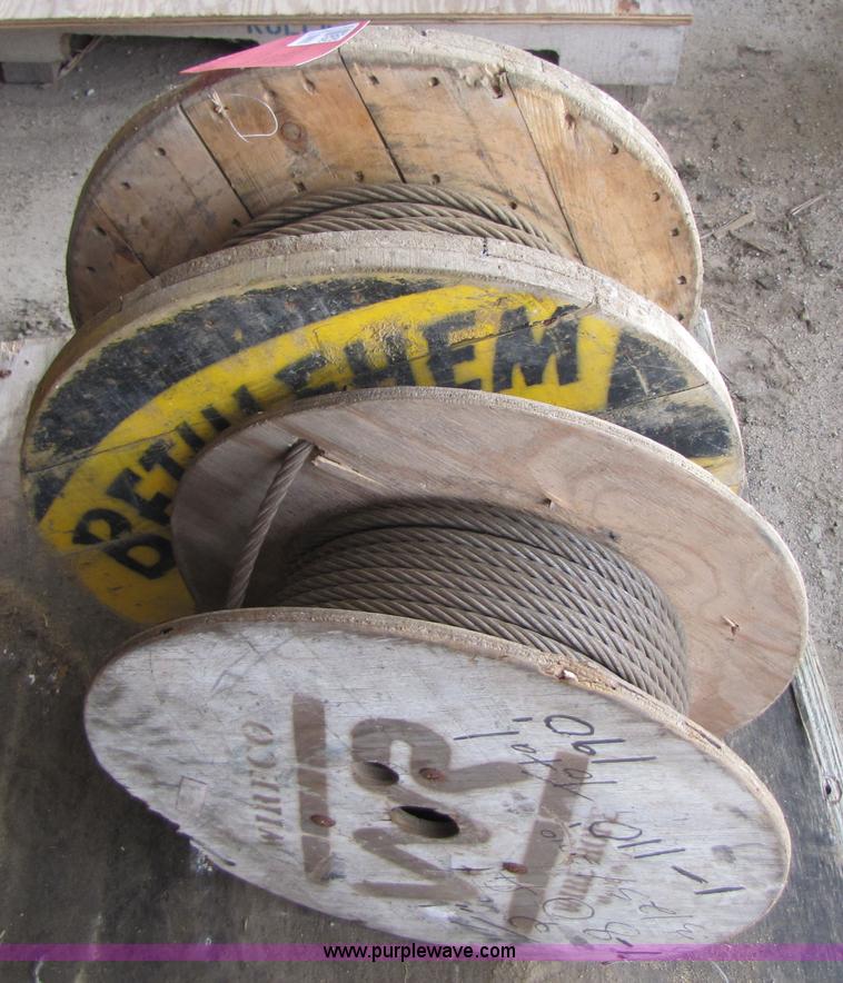 image for item 3626 Approx 80' of 1/2" wire cable on spool