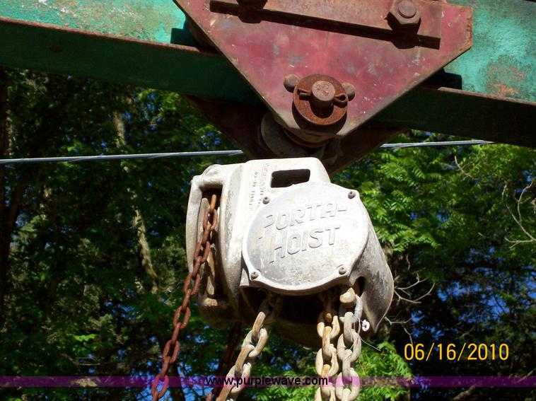 image for item 9100 Gantry overhead crane with 3 ton Porta-Hoist