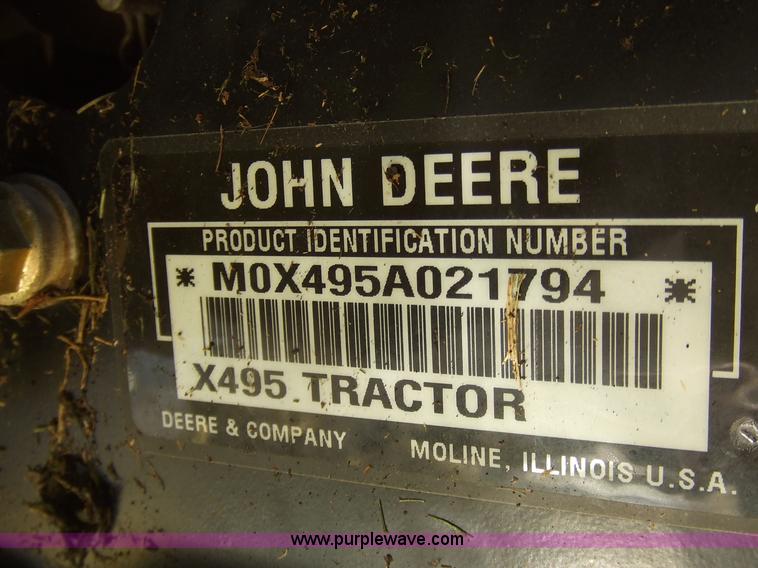 image for item 7129 2003 John Deere X495 riding mower