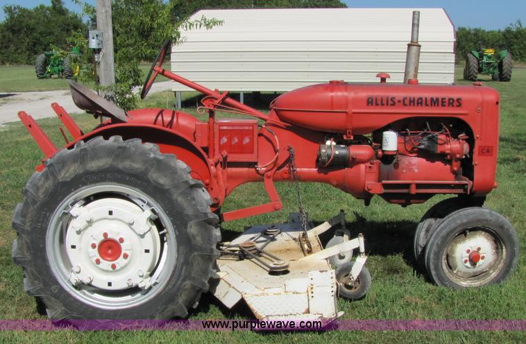 image for item 7204 1951 Allis Chalmers CA tractor with mower