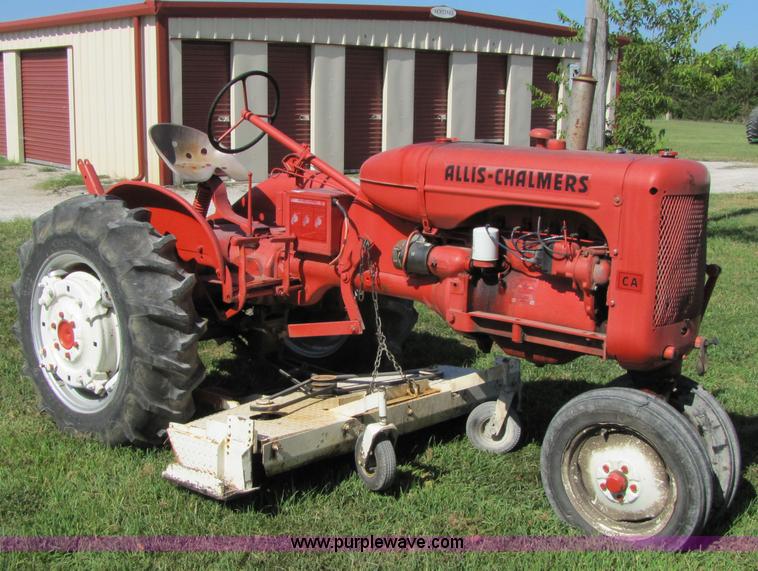 image for item 7204 1951 Allis Chalmers CA tractor with mower