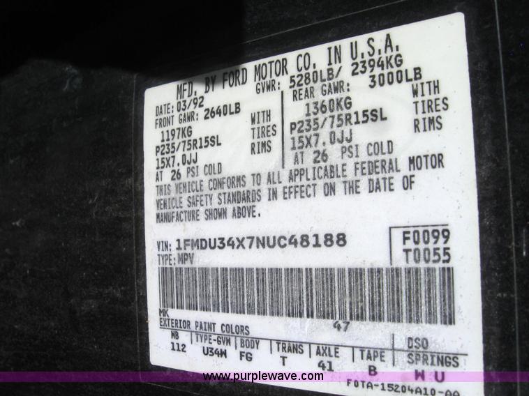 image for item 6147 1992 Ford Explorer