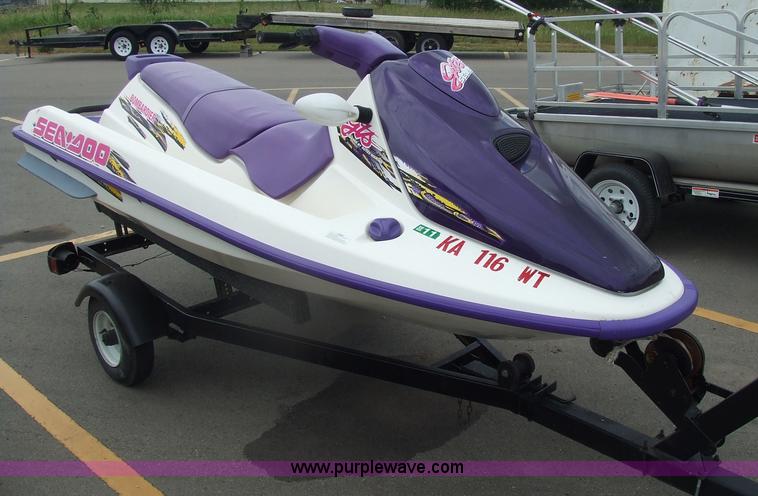 image for item 7120 1999 GTS Bombardier sea doo jet ski with trailer