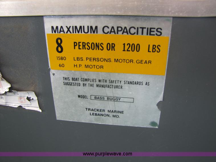 image for item 7158 1990 Bass Buggy Sun Tracker DL pontoon boat