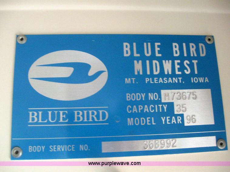 image for item 7720 1995 Ford B800 35 passenger school bus