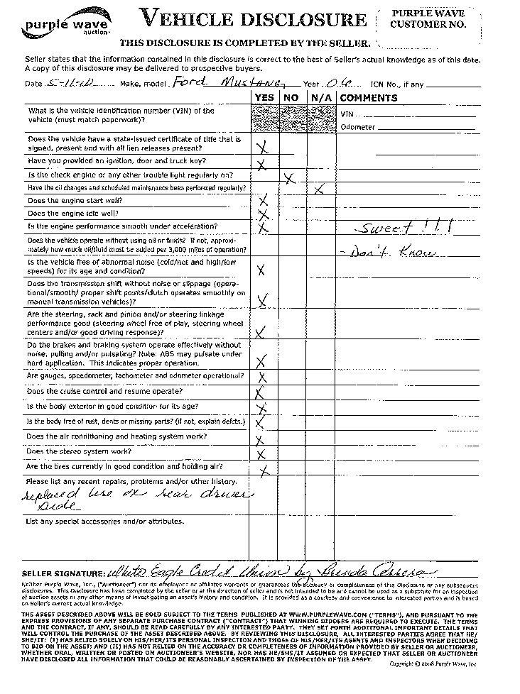 image for item 6018 2006 Ford Mustang