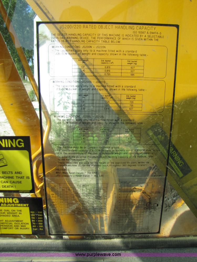 image for item 3574 1999 JCB JS200L excavator