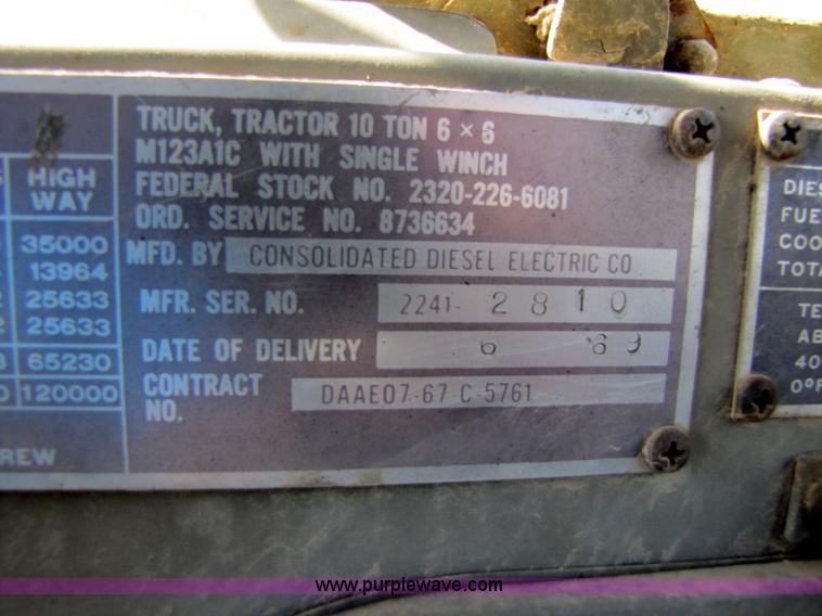 image for item 3577 1969 10-ton Army Truck 6x6 dump truck