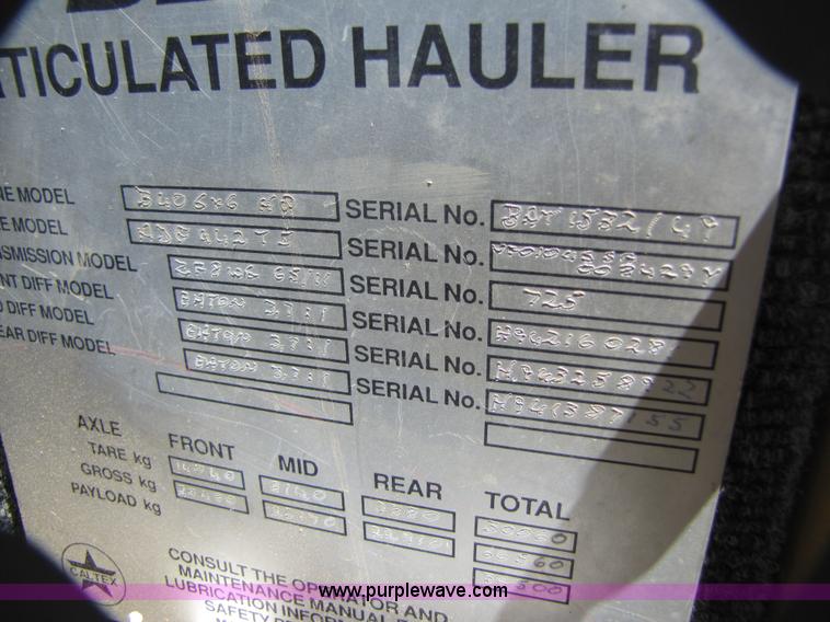 image for item 3579 Bell B40 6X6 dump truck