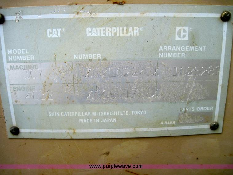 image for item 4001 1995 Caterpillar 307 excavator