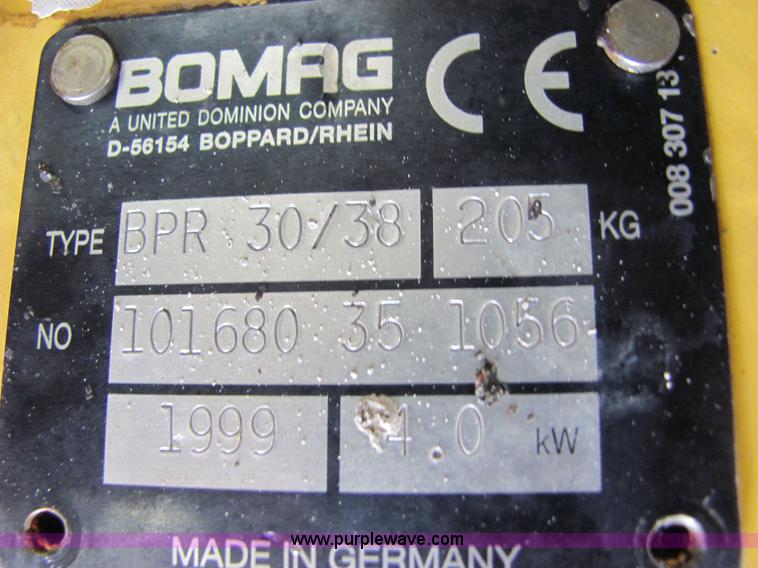 image for item 4785 1999 Bomag BPR 30138 plate compactor