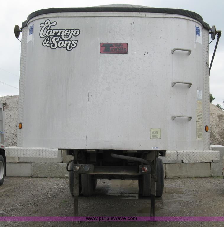 image for item 5086 1996 Travis T102 26' aluminum end dump trailer