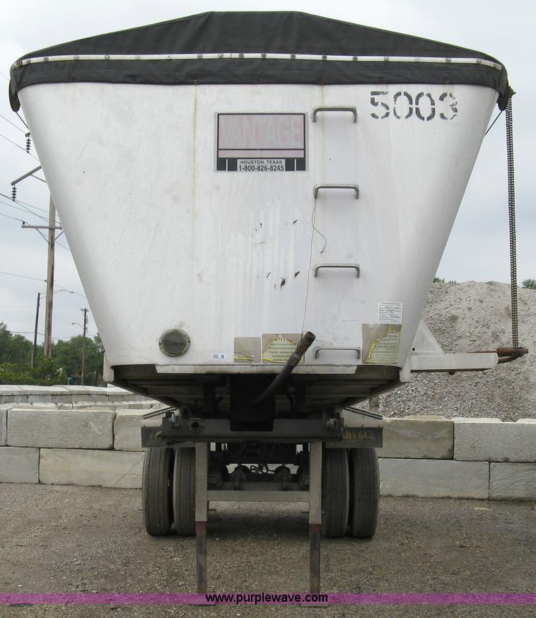 image for item 5088 1994 Vantage SV-102 27' aluminum V-body end dump trailer