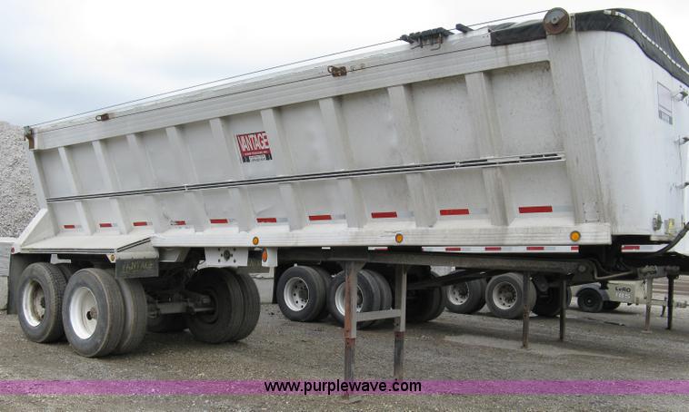 image for item 5088 1994 Vantage SV-102 27' aluminum V-body end dump trailer