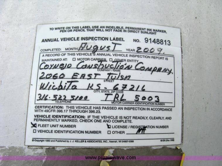 image for item 5088 1994 Vantage SV-102 27' aluminum V-body end dump trailer