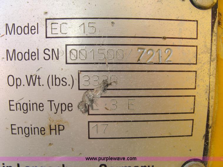 image for item 5091 New Holland EC15 mini excavator