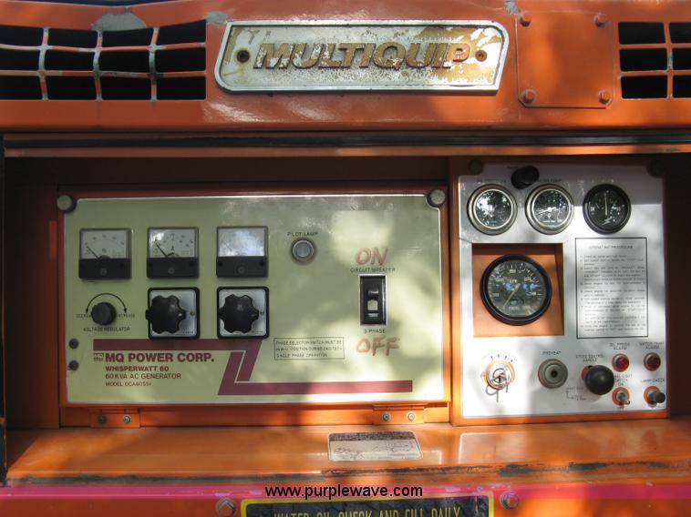 image for item 5094 Multi Quip Whisperwatt MQ Power 60 mobile generator