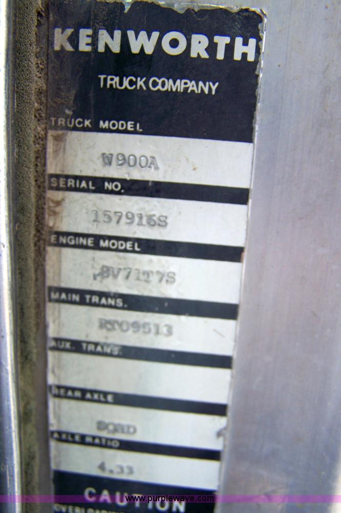 image for item 6013 1977 Kenworth W900A dump truck