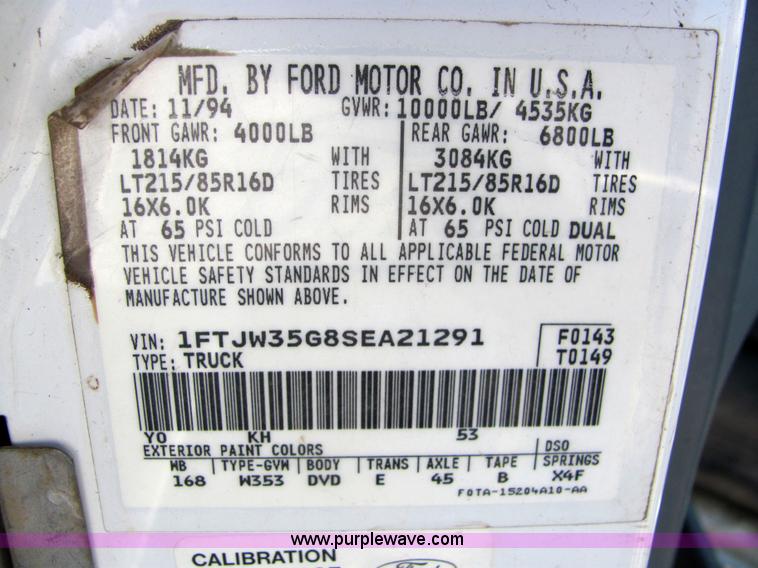 image for item 6718 1995 Ford F-350 XL