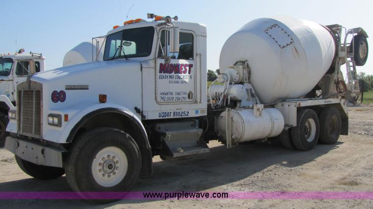 image for item 7175 1991 Kenworth W900B concrete mixer truck