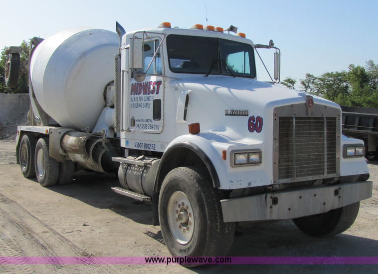 image for item 7175 1991 Kenworth W900B concrete mixer truck